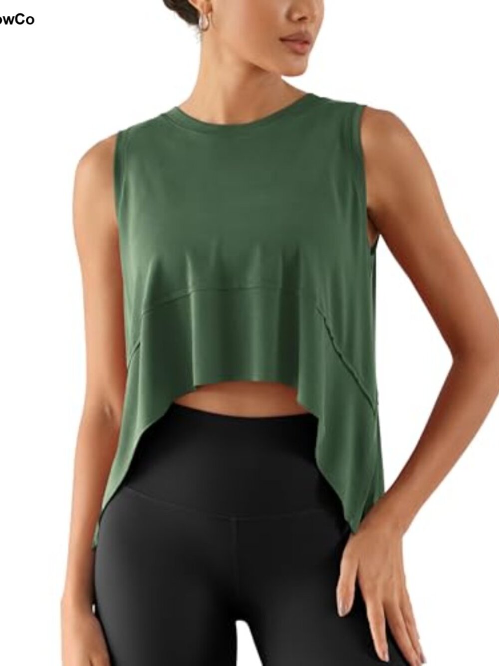 Sleeveless Crop Top Women Athletic Yoga Tank Top Modal Blend